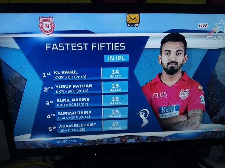 Rahul was out for 51 trying to attempt a cute lap shot off Trent Boult but then he had already given Kings XI their best start in the history of IPL.