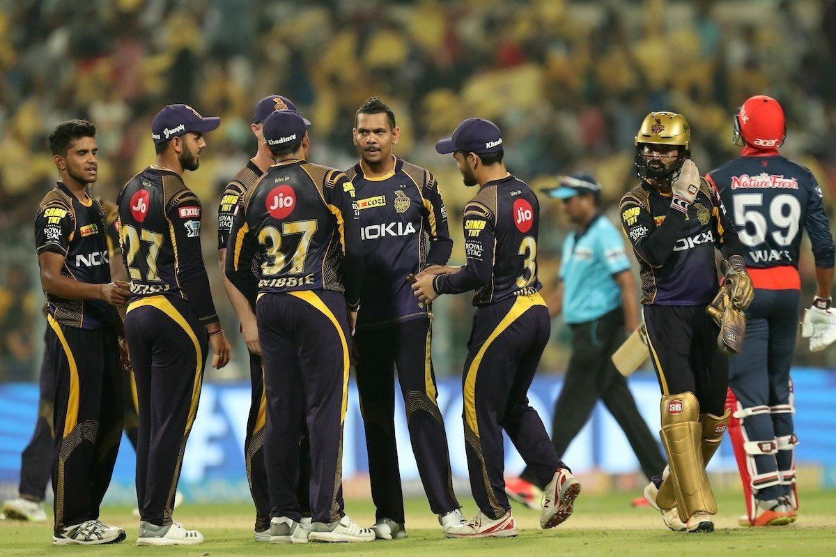 after russells blitz spin duo of narine kuldeep help kkr thump dd by 71 runs in kolkata After Russell’s blitz, spin-duo help KKR thump DD by 71 runs in Kolkata