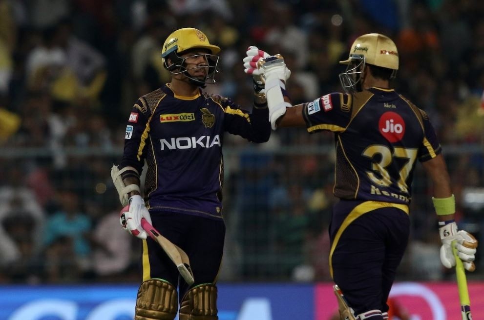 kkr invite rcb to bat pick experience over youthrcb post 176 Narine, Rana's all-round show gets Knight Riders on the board