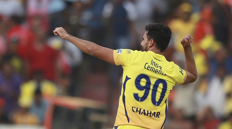 Chahar picked up his hamstring while bowling his third over. He left the field immediately and did not return back in defense of 170 runs. 