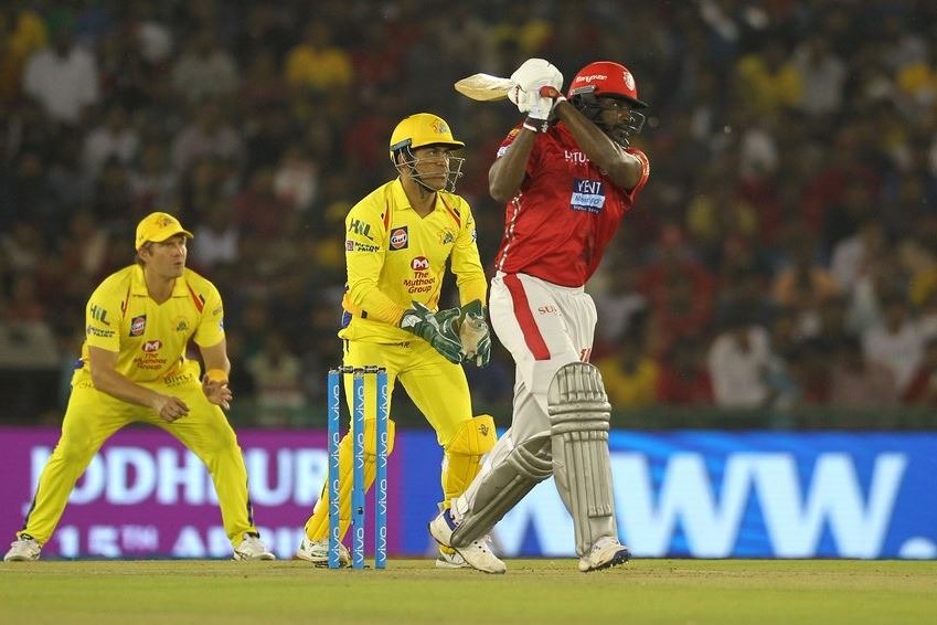 Gayle smashed a scintillating 63 off 33 balls, leading Kings XI Punjab to 196, batting first against the Chennai Super Kings.