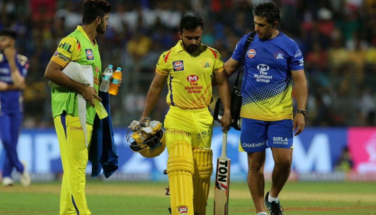 Middle order batsman Kedar Jadhav who suffered a hamstring injury during CSK’s opening encounter of the season was ruled out of the tournament.