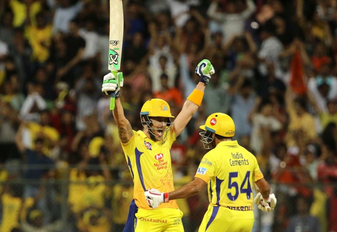 Chasing a modest target of 140, CSK were down in dumps at 92 for 7 before Du Plessis (67 off 42 balls) engineered a stunning comeback and fittingly finished the match with a straight six off Bhuvneshwar Kumar.