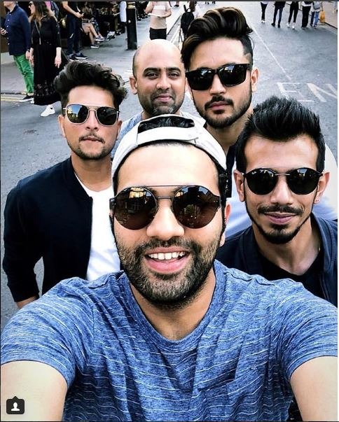 Yuzvendra Chahal, the Indian wrist spinner, chose to share the groupfie along with his teammates/ Courtesy: Instagram