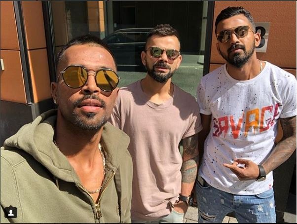 Skipper Virat Kohli and Hardik Pandya took KL Rahul for a day out. It’s first-ever English tour for Rahul with the Indian team/ Courtesy: Instagram