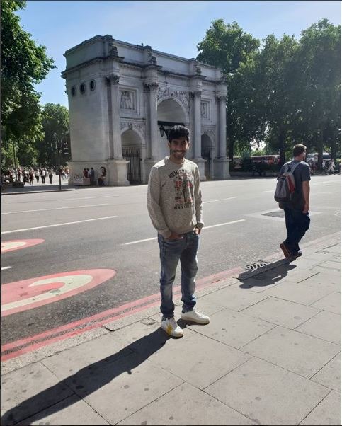 Well, it seems like Jasprit Bumrah wanted to have the entire frame. A decent picture to garner English memories/ Courtesy: Instagram