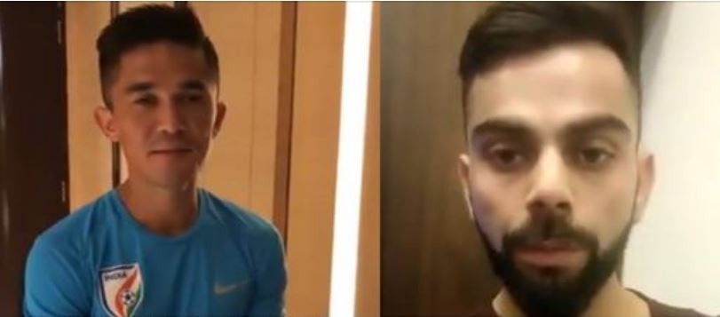 Kohli echoes Chhetri, urges sports fans to watch support Indian football team