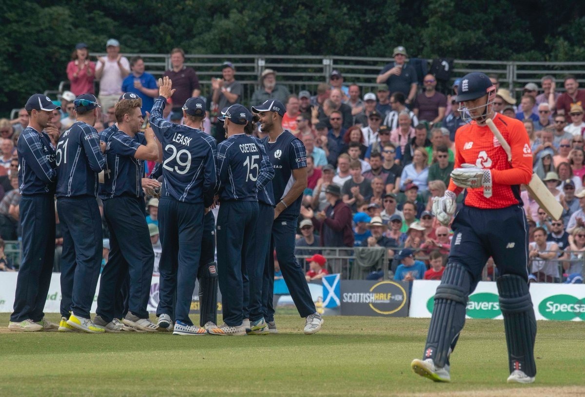 scotland stun top ranked england in huge cricket shock Scotland stun top-ranked England in huge cricket shock