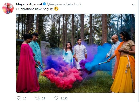 Mayank took to his Twitter to announce his marriage to the fans.