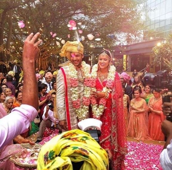 Mayank Agarwal got hitched to his longtime girlfriend Aashita Sood.