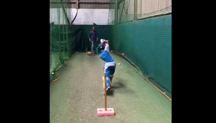 watch sanath jasuriya in action with his son in nets WATCH: Sanath Jayasuriya in action with his son in nets