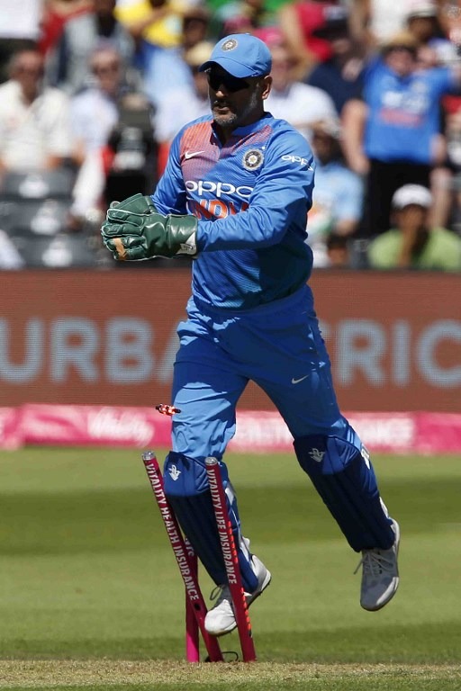 Dhoni is also on the verge of setting a wicketkeeping record/ Photo Courtesy: AFP