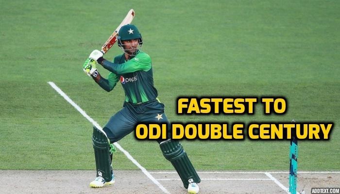 Fakhar Zaman is now the fastest batsman to score an ODI double hundred