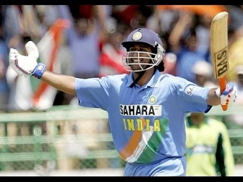 MS Dhoni scored his first ODI century against Pakistan in Vishakhapatnam on April 5, 2005. He scored a blistering 148 off 123 which included 15 boundaries and 4 maximum/ Courtesy: Twitter
