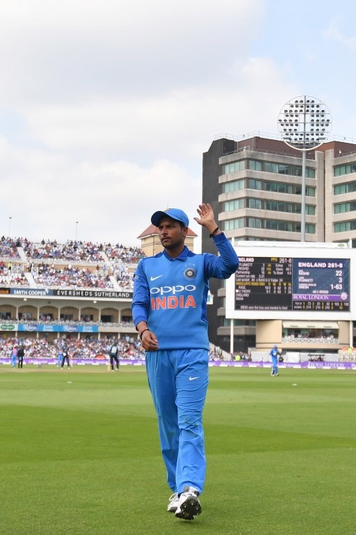 Chinaman Kuldeep Yadav stunned the Englishmen in the first ODI at Trent Bridge after picking up his maiden 5-wicket haul/Photo: Courtesy: AFP