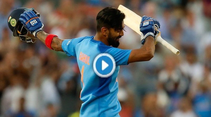 WATCH: Rahul celebrates his second T20I ton in style