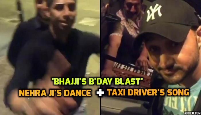 watch taxi drivers song and nehra jis dance make harbhajans birthday special WATCH: Taxi driver's song and Nehra Ji's dance make Harbhajan's birthday special