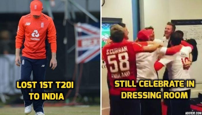 watch despite losing 1st t20i to india england celebrates in dressing room WATCH: Despite losing 1st T20I to India, England celebrates in dressing room