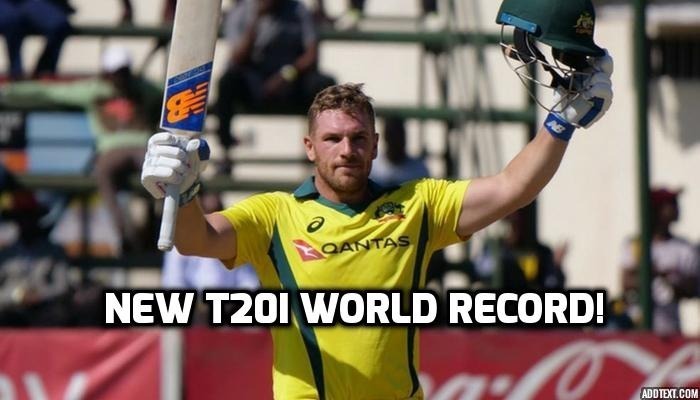 world record aaron finch surpasses own record sets highest t20i individual score WORLD RECORD: Aaron Finch surpasses own record, sets highest T20I individual score