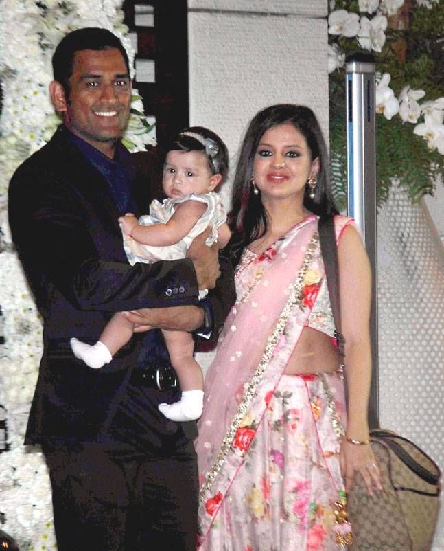 Having become a household name till now, Dhoni turned to his personal life and got married to Sakshi Rawat. He was blessed with a daughter on 6th February 2015/ Courtesy: Twitter