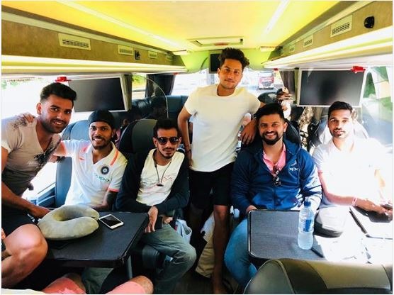 Suresh Raina shared his travel picture on social media. The team is off to Cardiff for their 2nd T20I against England/ Photo Courtesy: Instagram