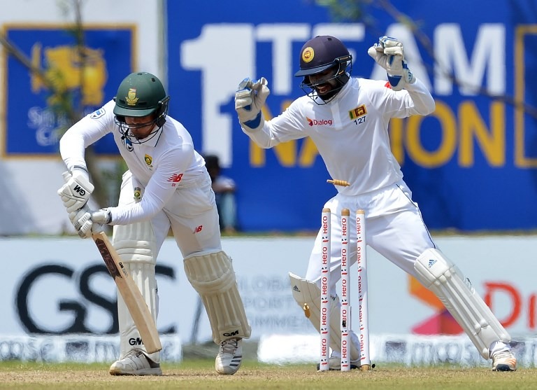 Their tour of Sri Lanka started on a tumbling note as in response to Lanka’s 287, South Africa were bowled out for 126 in first innings/ Photo Courtesy: AFP