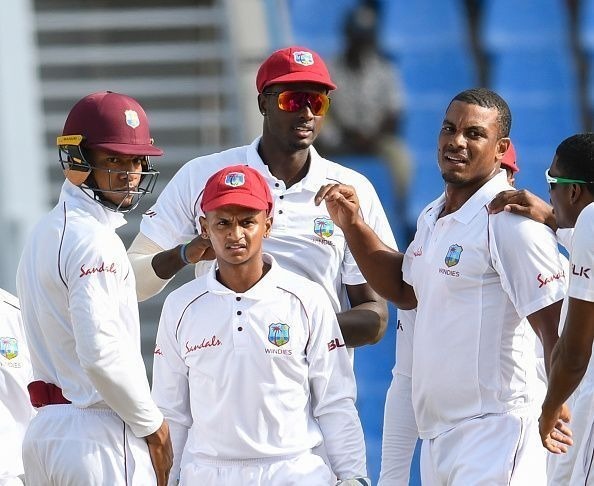 shanon gabriels 4 fer pushes west indies towards victory Shanon Gabriel's 4-fer pushes West Indies towards victory