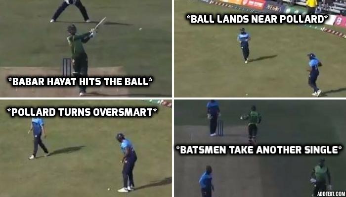 WATCH: Kieron Pollard's oversmartness cost his team an extra run