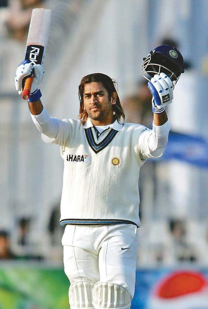 MS Dhoni scored his Test century against Pakistan in Faisalabad on January 23, 2006. He knocked Pakistan for 148 runs off 153 balls with 19 fours and 4 sixes/ Courtesy: Twitter