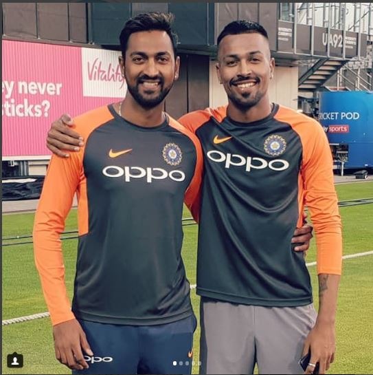 And here comes the Pandya Brothers. Proud moment for both as they become the second pair of brothers (after Irfan and Yusuf Pathan) to get inducted in the Indian squad/ Photo Courtesy: Instagram