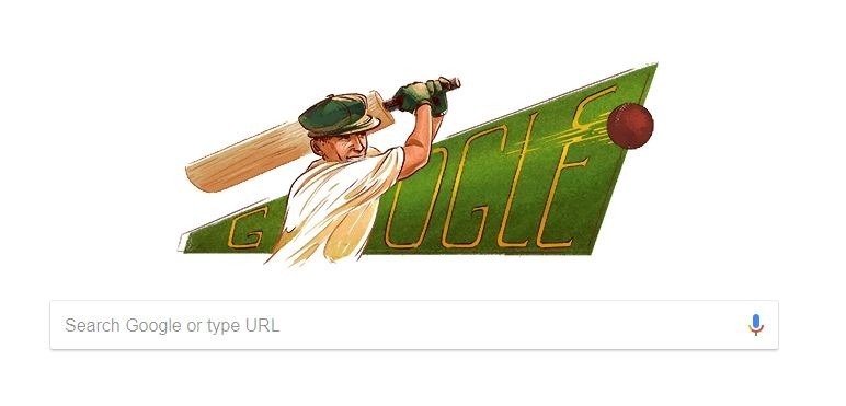 google doodle celebrates sir don bradmans 110th birth anniversary Google Doodle celebrates Sir Don Bradman's 110th birth anniversary