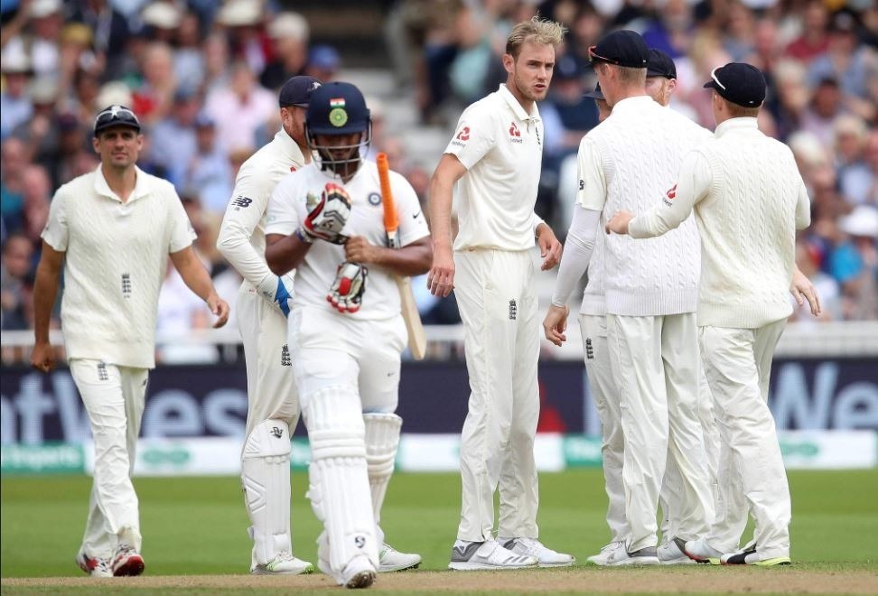 india vs england third test stuart broad fined for giving rishabh pant a send off Broad fined for giving Pant a send-off