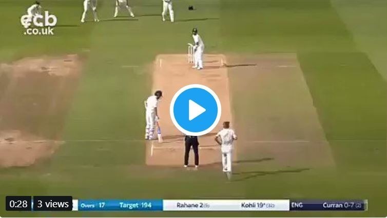 watch kohlis stylish cover drive off sam curran WATCH: Kohli's stylish cover drive off Sam Curran