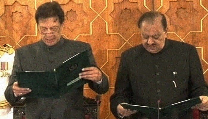 world cup winning captain imran khan sworn in as 22nd pakistan pm World Cup winning captain Imran Khan sworn in as 22nd Pakistan PM