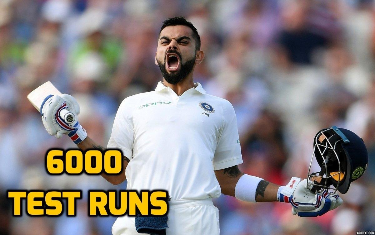 watch virat kohli gets 6000 test runs with this amazing shot WATCH: Virat Kohli gets 6000 Test runs with this amazing shot