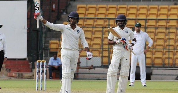 ind a vs sa a mayank agarwals double ton powers india a taking 165 run lead Mayank Agarwal's double-ton powers India 'A' taking 165-run lead