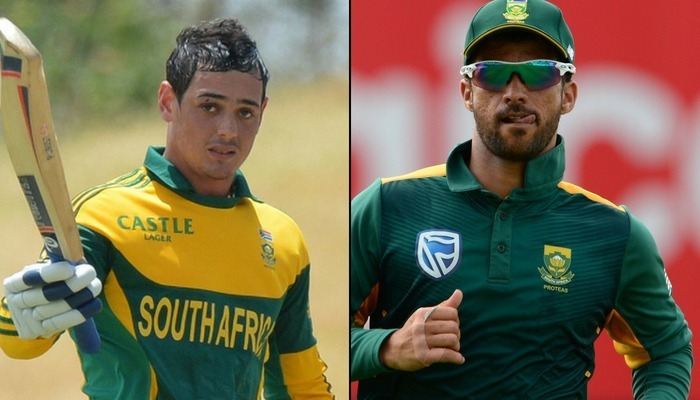 De Kock, Duminy to lead SA against Lanka in Du Plessis' absence