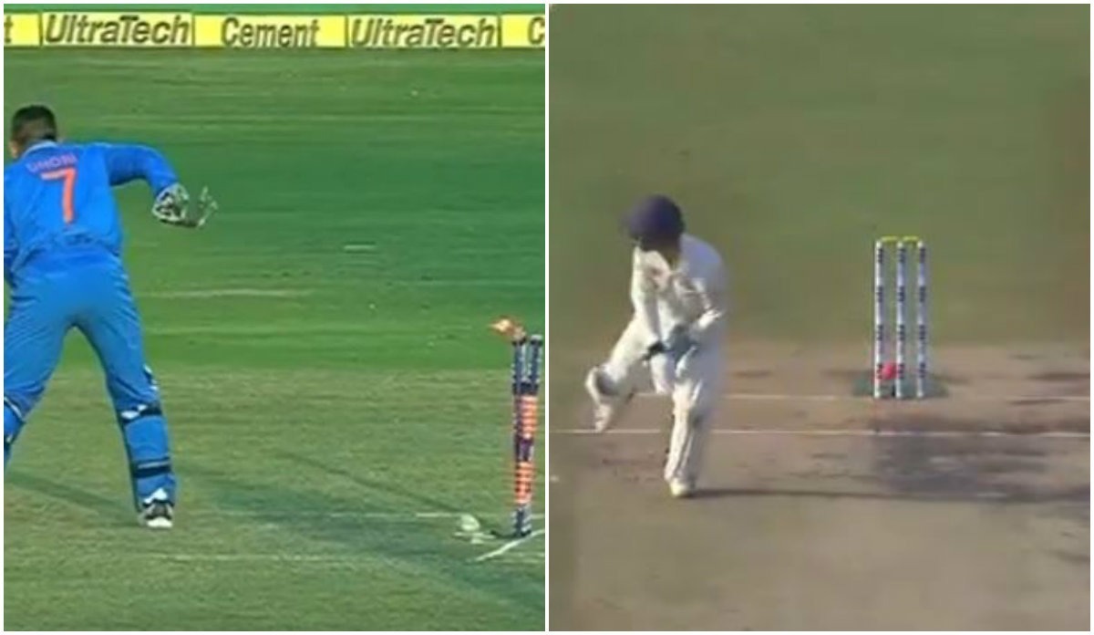 ishan kishan almost pulls off dhonis blind flick run out Ishan Kishan almost pulls off Dhoni's blind-flick run out