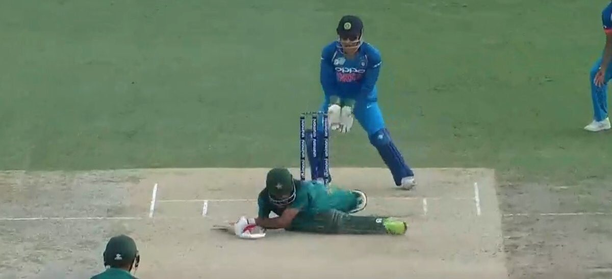 WATCH: Fakhar Zaman badly trolled for his bizarre dismissal against India
