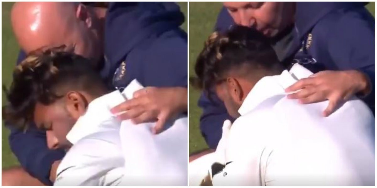 Pant throws up after Ashwin's jaffer hits him on throat
