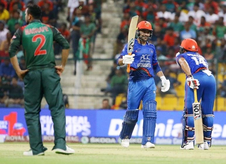 Rashid Khan's 32-ball 57 propels Afghanistan to 255 for 7