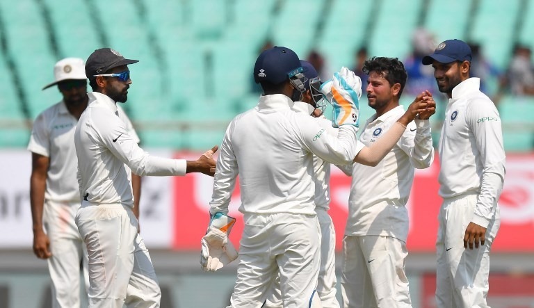 ind vs wi 1st test day 3 kuldeep ashwins spin maul windies india win by an innings and 272 runs Kuldeep, Ashwin's spin maul Windies, India win by an innings and 272 runs