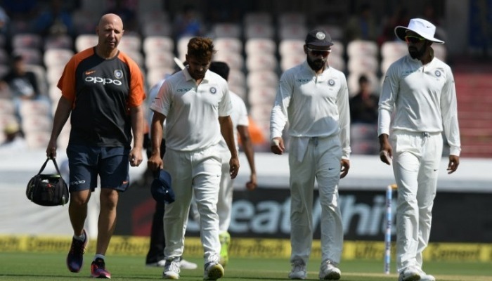 india vs west indies 2nd test big blow to india as shardul thakur sustains groin strain on debut Shardul Thakur's groin strain to keep him out of action on day 1 of Hyderabad Test