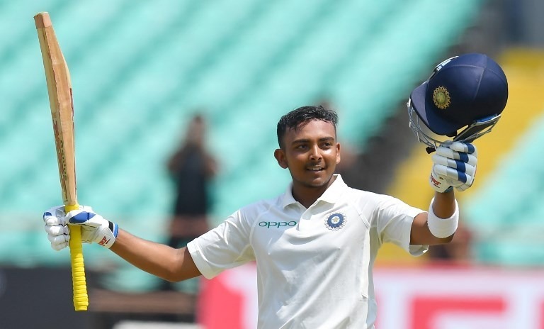 ind vs wi 1st test prithvi shaws maiden century strengthen india ind 2323 at tea Prithvi Shaw's maiden century strengthens India; IND - 232/3 at tea