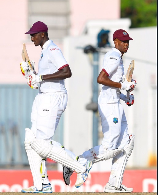 Holder and Chase half centuries recover middle order collapse; WI- 295/7 at stumps, Day- 1