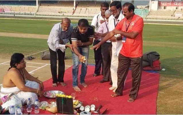 msk prasad severely trolled on twitter for conducting pitch puja MSK Prasad severely trolled on Twitter for conducting ‘Pitch Puja’