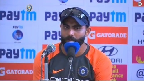 ind vs wi jadeja dedicates his maiden ton to his mother WATCH: Jadeja dedicates his maiden ton to his late mother