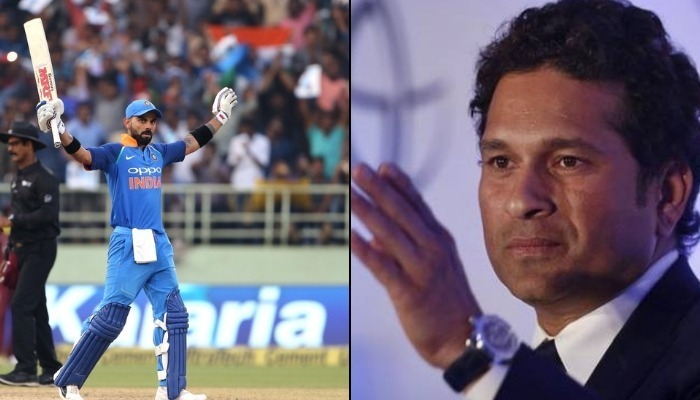 sachin tendulkars reply on kohlis 10000 odi runs is going viral Sachin Tendulkar's reply on Kohli's 10,000 ODI runs is going viral