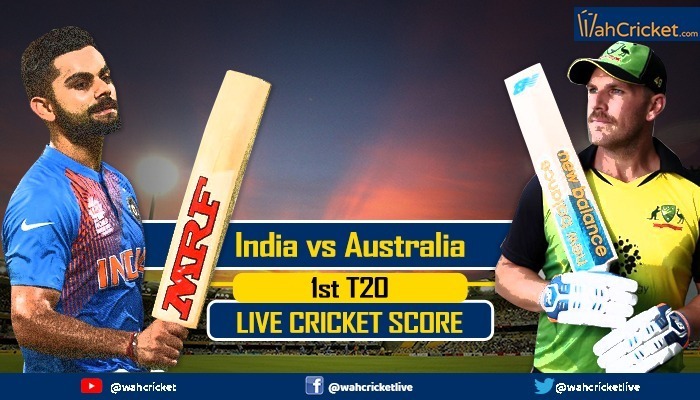 India vs Australia 1st T20I Highlights: Dhawan, Kohli's dismissals derail India's chase