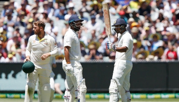 ind vs aus 3rd test day 1 stumps mayank pujara fifties keep india on driver seat IND vs AUS 3rd Test Day 1 Stumps: Mayank, Pujara fifties keep India on driver seat